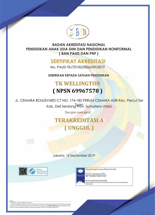 Kindergarten Certificate